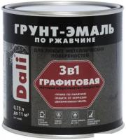 Грунт-эмаль Dali Графитовая по ржавчине 3 в 1 0.75 л (серебристый)