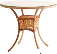 Стол Aiko Rattan Deco 7035П круглый 90х90х75 (бежевый)