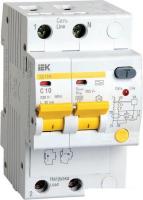 Дифференциальный автомат IEK АД-12М 2Р 10А 30мА C MAD12-2-010-C-030
