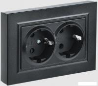 Розетка IEK Brite РСш12-3-БрЧ