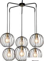 Подвесная люстра Escada Quebec 10176/6 E27*60W Black/Brass