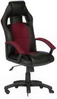 Кресло TetChair Driver (экокожа/ткань, черный/бордовый)