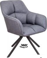 Стул с подлокотниками Седия Virginia (ткань темно-серый MQ001-5/черный)