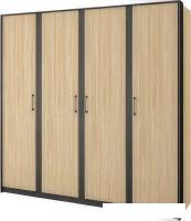 Шкаф распашной Неман мебель Стенли МН-037-04 (дуб прованс/черный)