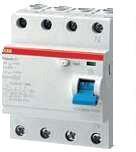 Устройство защитного отключения ABB F204 4P 25A 30mA 6kА 4М 2CSF204001R1250