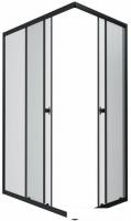 Душевой уголок Triton Вента Блэк А1 100х80 без поддона (прозрачное стекло)