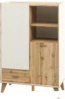 Шкаф распашной Неман мебель Сканди МН-036-07 (дуб вотан/белый)
