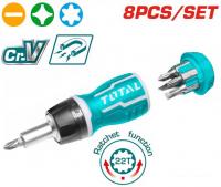 Набор отвертка с битами Total TACSDS1726 (8 предметов)