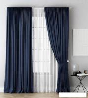 Комплект штор Pasionaria Каспиан 480x260 с подхватами (синий)