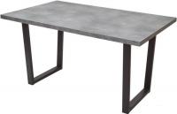 Кухонный стол M-City Лофт 160 462M05253 (бетон портленд/черный)