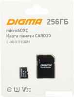 Карта памяти Digma MicroSDXC Class 10 Card30 DGFCA256A03