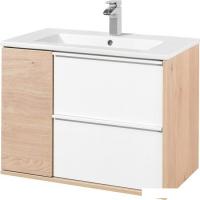 Акватон Тумба под умывальник Бостон 75 1A252601BN010 (белый/дуб эврика)