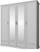 Шкаф распашной Anrex Valencia 4DG2SZ (серый)