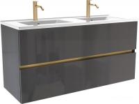 ЗОВ Тумба под умывальник Лира 120 L120MWFMLGVG (графель глянец)