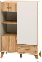 Шкаф распашной Неман мебель Сканди МН-036-08 (дуб вотан/белый)