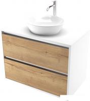 ЗОВ Тумба под умывальник Парма 90 P90LWP0MHMC1A-KP13W (белый/галифакс)