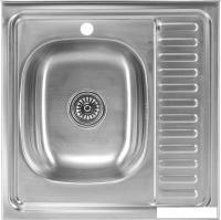 Кухонная мойка Saniteco 6060-L (с сифоном)