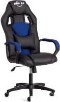 Кресло TetChair Driver (иск.кожа/ткань, черный/синий)
