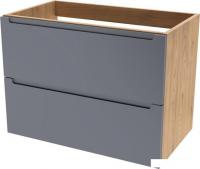 ЗОВ Тумба под умывальник Дион 100 D100LHO0M7015MKV5 (графит матовый/дуб)