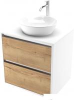 ЗОВ Тумба под умывальник Парма 60 P60LWP0MHMC1A-KP13W (белый/галифакс)