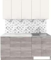 Готовая кухня Агута Альфа 1.7 (дуб пепельный/сатин/этория)