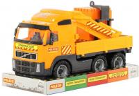 Автомобиль с краном Полесье Volvo автомобиль-кран с манипулятором + конструктор 30 эл. 58300