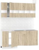 Готовая кухня Кортекс-мебель Корнелия Экстра 1.8 без столешницы (дуб сонома)