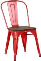 Стул Stool Group Tolix Wood YD-H440B-W LG-03 (красный глянцевый/темное дерево)