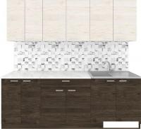 Готовая кухня Агута Альфа 2.2 (дуб темный/дуб светлый/этория)