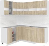 Готовая кухня Кортекс-мебель Корнелия Экстра 1.5x2.0 без столешницы (дуб сонома)