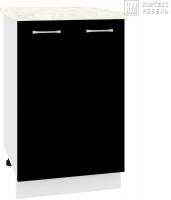 Шкаф напольный Кортекс-мебель Корнелия Лира НШ50р (черный/марсель)