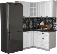 Готовая кухня Интерлиния Мила Деко 1.2x1.5 (белый/кастилло темный)