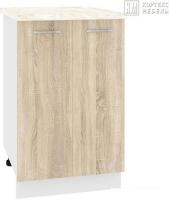 Шкаф напольный Кортекс-мебель Корнелия Лира НШ50р (дуб сонома/королевский опал)