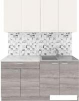 Готовая кухня Агута Альфа 1.6 (дуб пепельный/сатин/этория)