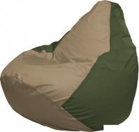 Кресло-мешок Flagman Груша Г2.1-82 (тёмно-бежевый/тёмно-оливковый)