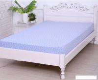 Постельное белье Luxsonia Трикотаж на резинке 80x200 2153 (бабочки сиреневый)