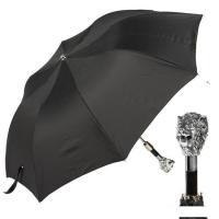 Складной зонт Pasotti Auto Leone Silver Oxford Black