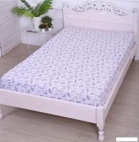 Постельное белье Luxsonia Трикотаж на резинке 160x200 2230 (лаванда б/з)