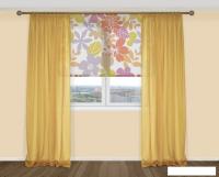 Комплект гардин Delfa Voile СТШ/Д-050 Voile/603 2x2.7 м (шафран, 2 шт)