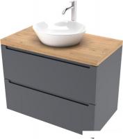 ЗОВ Тумба под умывальник Дион 90 D90LAFM7015MKV5-HPL38T (туя/графит матовый)