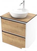 ЗОВ Тумба под умывальник Парма 60 P60LWP0MHMC1A-KP13H (белый/галифакс)