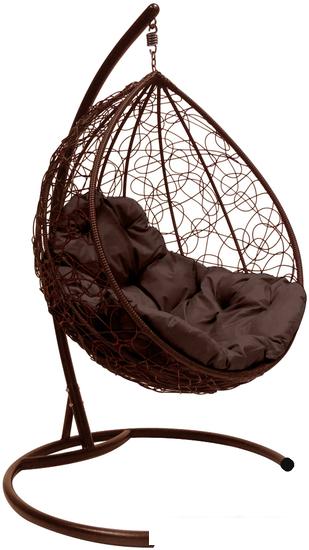 Подвесное кресло M-Group Капля 11020205 (коричневый ротанг/коричневая подушка)