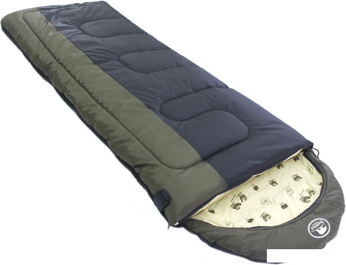 Спальный мешок BalMax Аляска Camping Plus -15 (правая молния, черный/хаки)