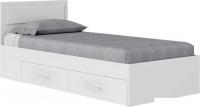 Кровать Mio Tesoro Абрау с ящиками 90x200 (белый текстурный)