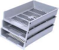 Лоток для бумаг BRAUBERG Office 237256 (серый)