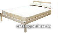 Кровать Мебельград Рино 120x200 с опорными брусками (массив сосны без покрытия)