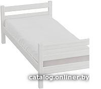Кровать Мебельград Соня вариант 1 (массив сосны белый)