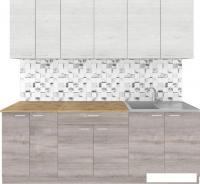 Готовая кухня Агута Альфа 2.2 (дуб пепельный/скандинавское дерево/дуб бунратти)