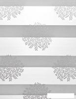 Шторы день-ночь Delfa СРШ 01МКД DN-44802 68x160 (рисунок декор, кремовый/серебристый)