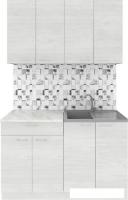 Готовая кухня Агута Альфа 1.2 (скандинавское дерево/скандинавское дерево/опал светлый)